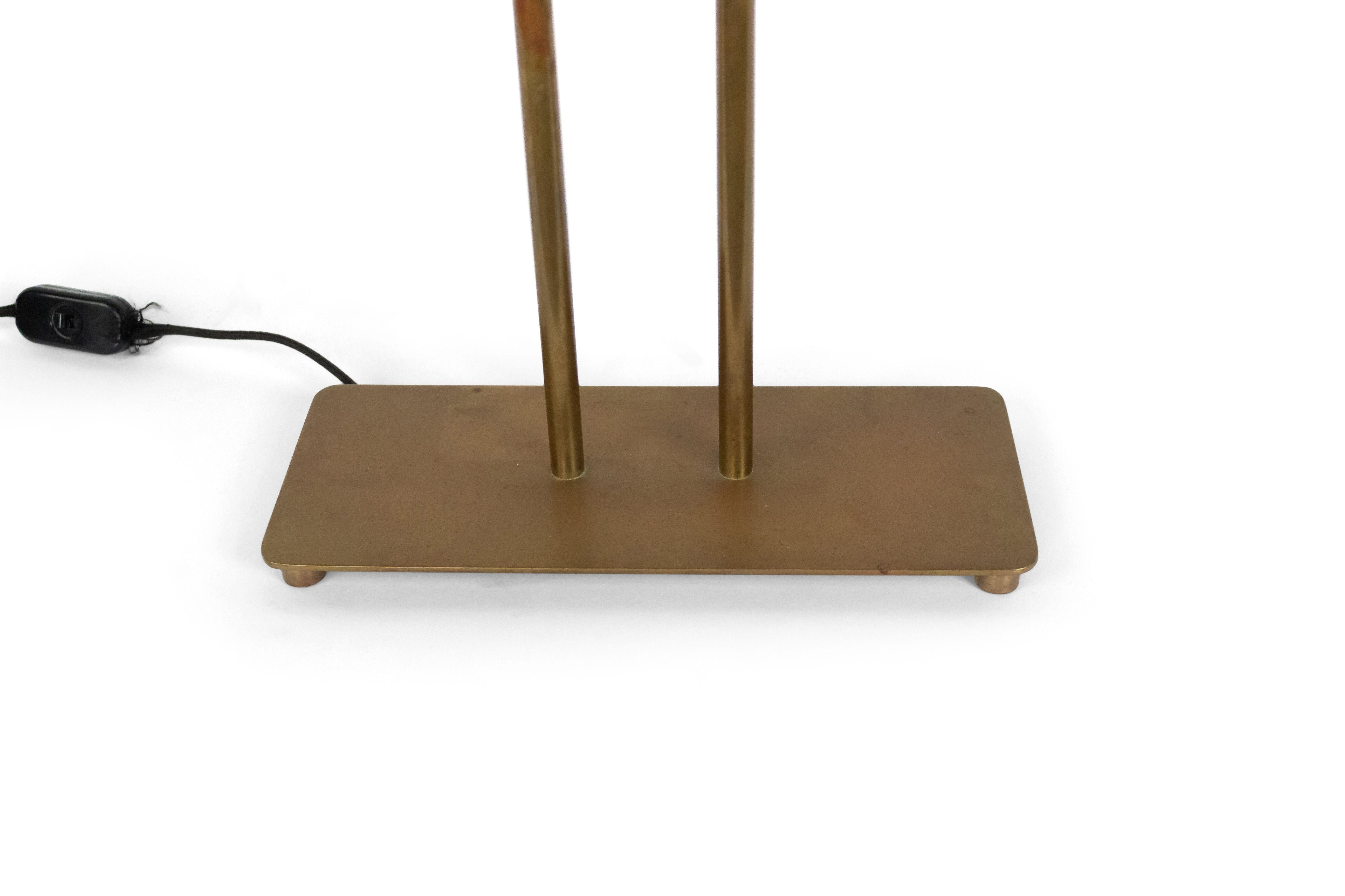 20th Century American Art Moderne Brass Desk Lamp Attributed to Paul McCobb For Sale