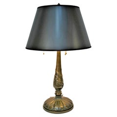 Antique American Art Nouveau Bronze Table Lamp