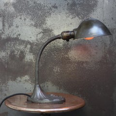American Art Nouveau Cast Iron Table Desk Light