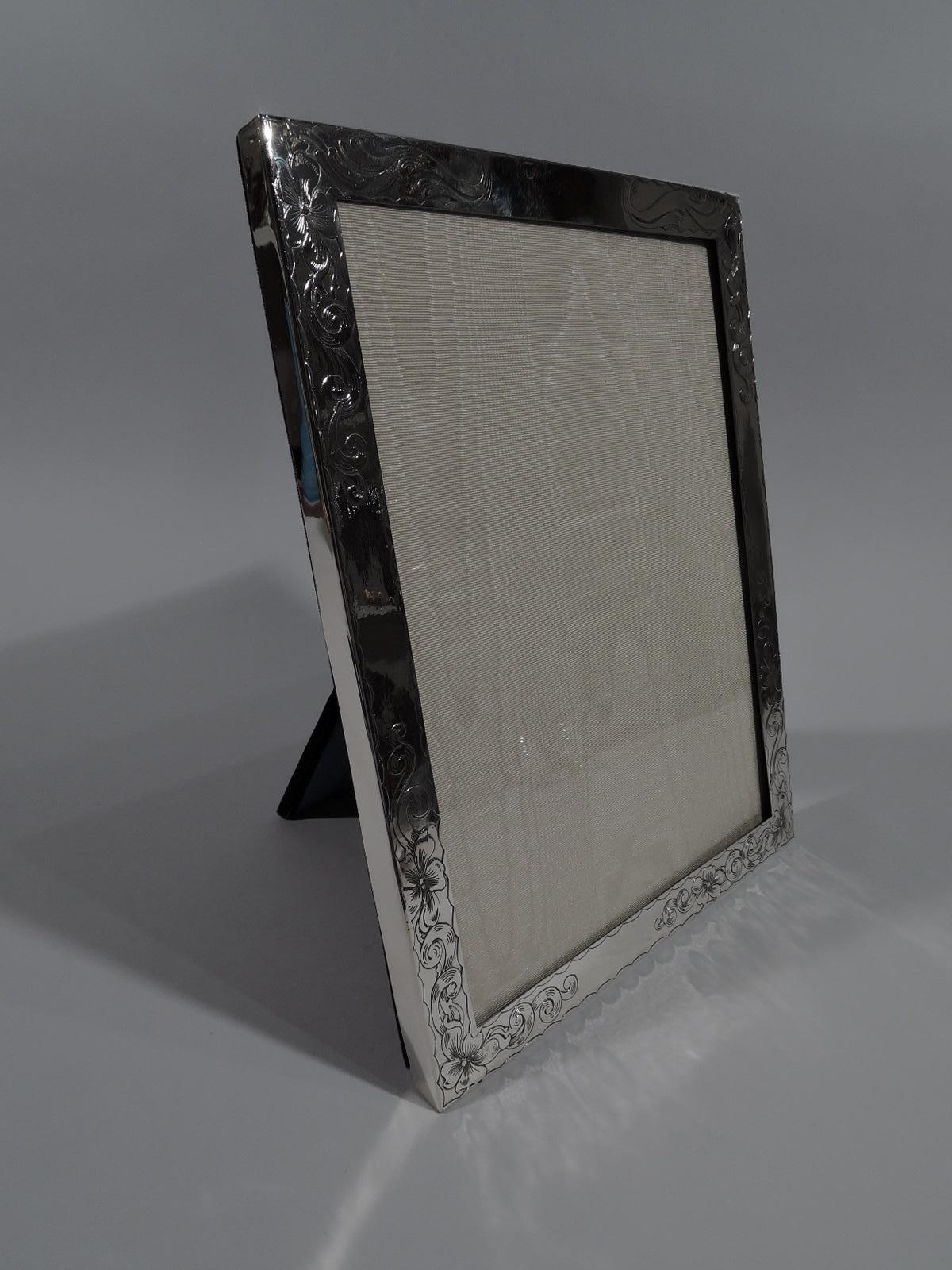 20th Century American Art Nouveau Sterling Silver Picture Frame