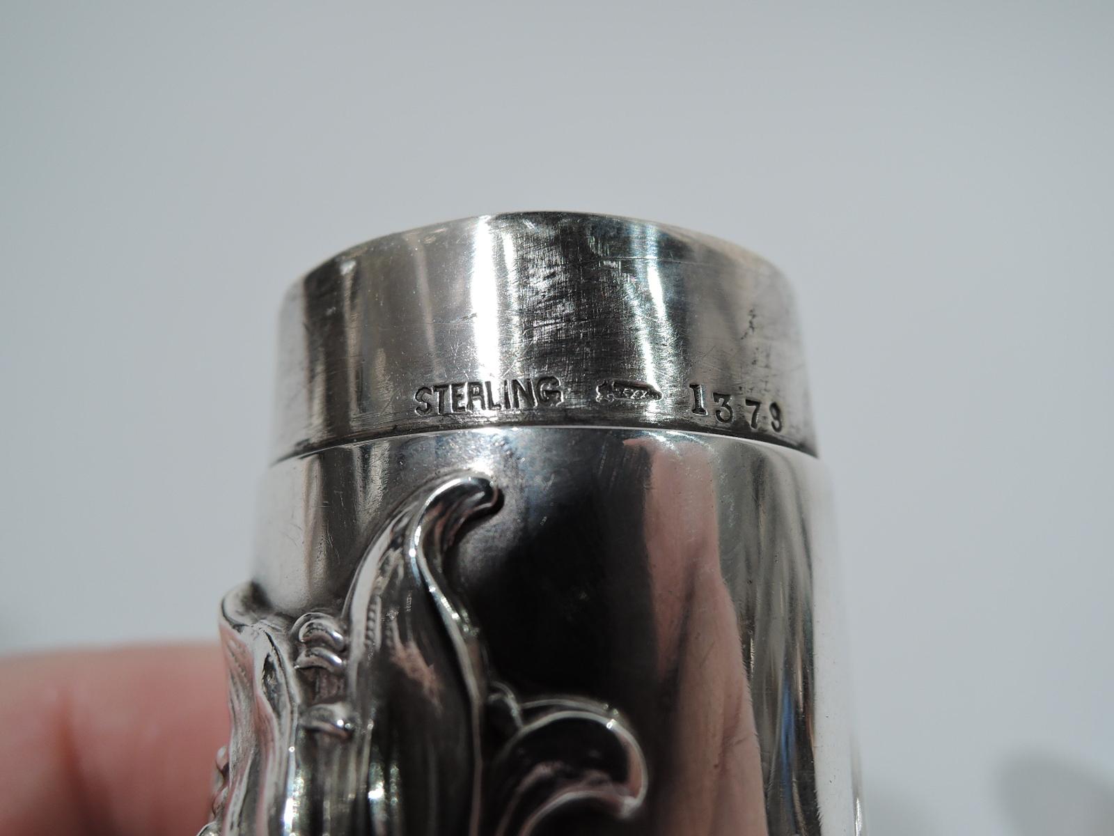American Art Nouveau Sterling Silver Vanity Box by Kerr 1