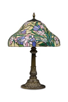American Art Nouveau Tiffany Style Lamp