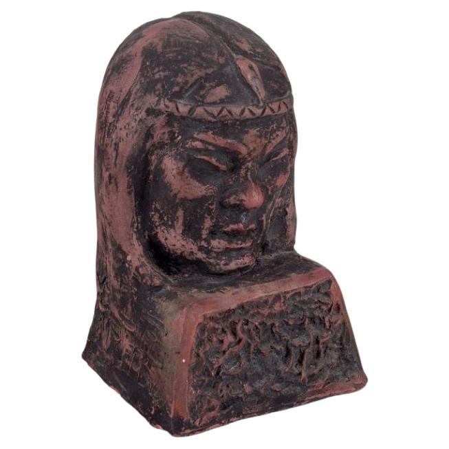 Artista estadounidense. Escultura única de cerámica de nativo americano.