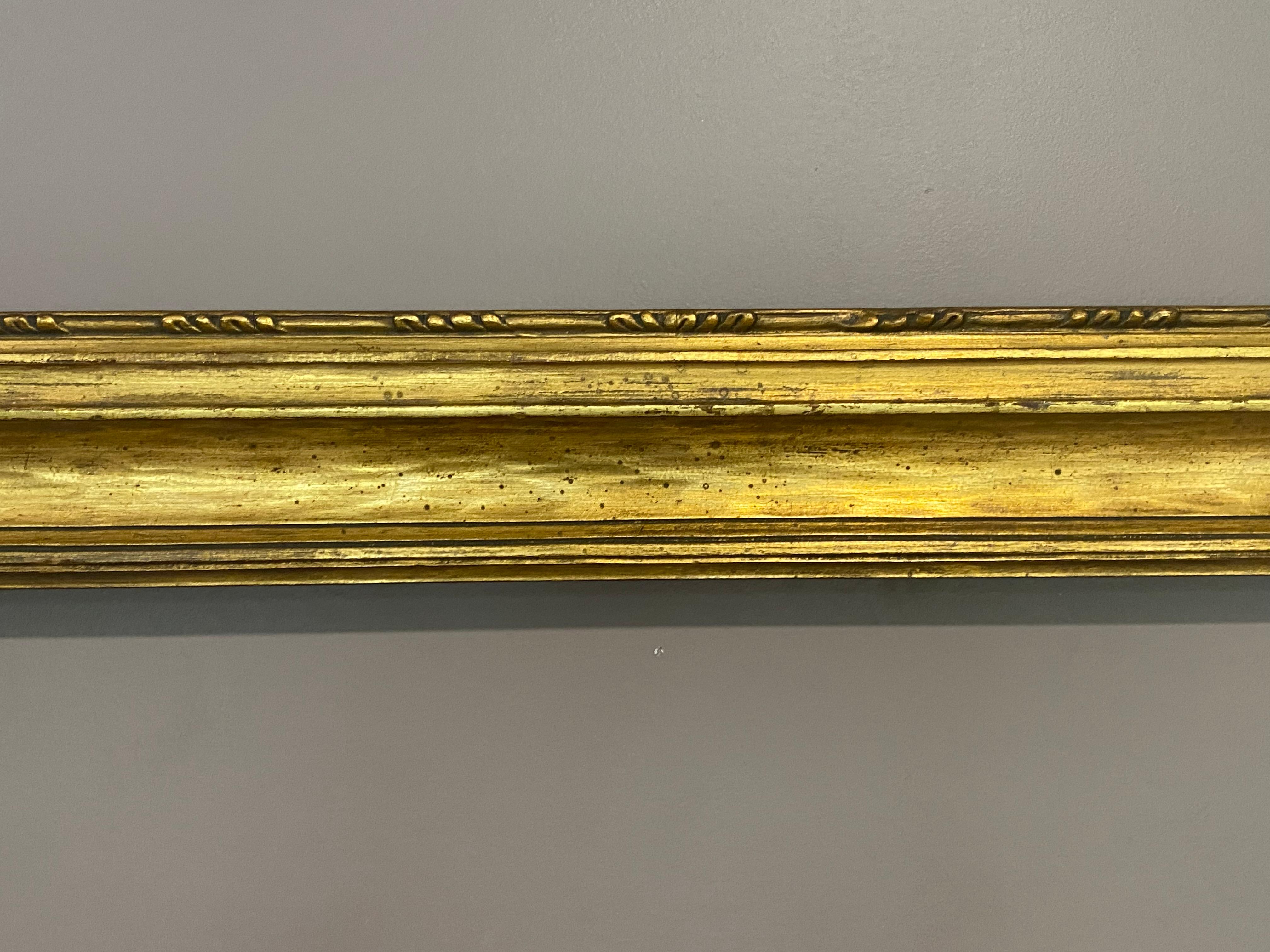 American Arts and Crafts Carved and Gilded Frame, circa 1920 In Good Condition For Sale In Hallowell, US