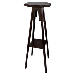 Gueridón Americano Arts and Crafts Early 20th Century Tall Plant Stand
