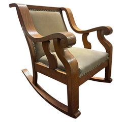 American Arts and Crafts Oak Rocking Chair