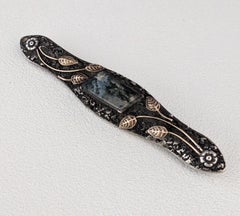 American Arts and Crafts Silver and Gold Brooch