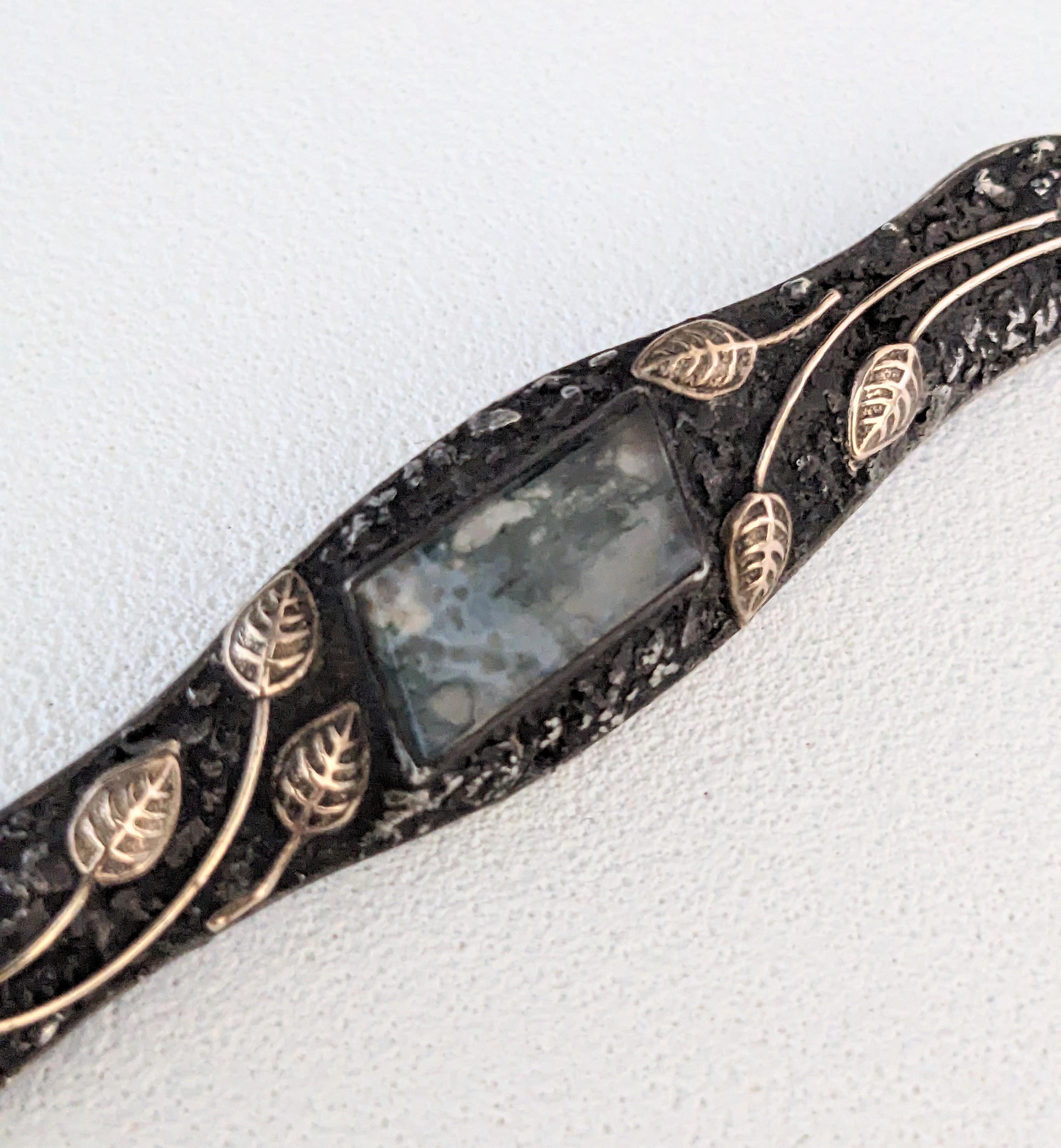 American Arts and Crafts Silver and Gold Brooch In Good Condition For Sale In New York, NY