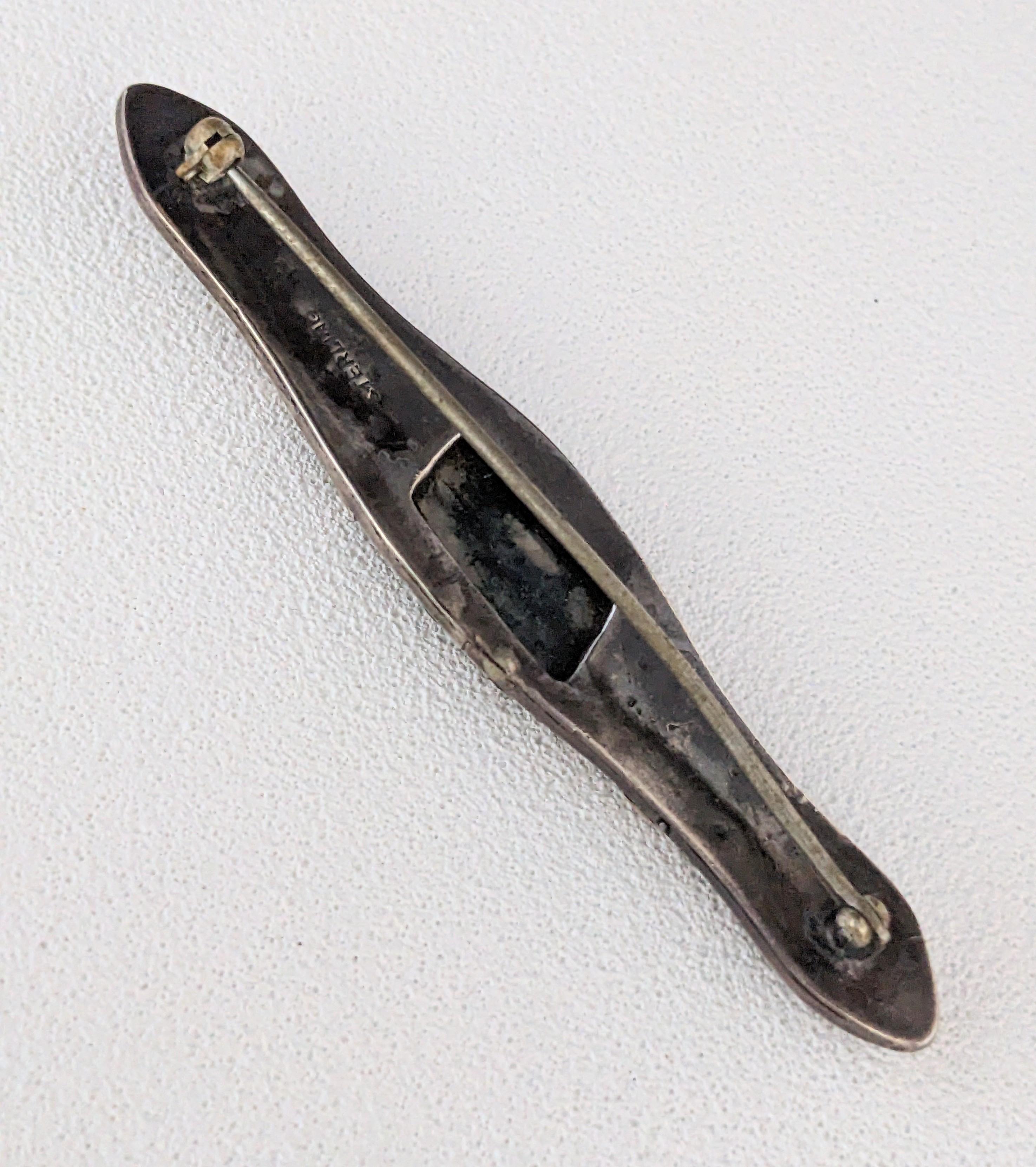 American Arts and Crafts Silver and Gold Brooch For Sale 1