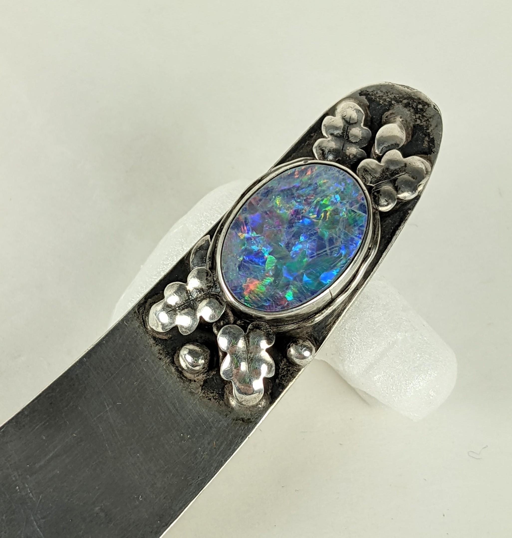 American Arts and Crafts Sterling and Opal Letter Opener For Sale 1