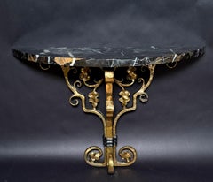 Ménsulas de pared americanas de bronce y hierro Arts & Crafts, Pareja