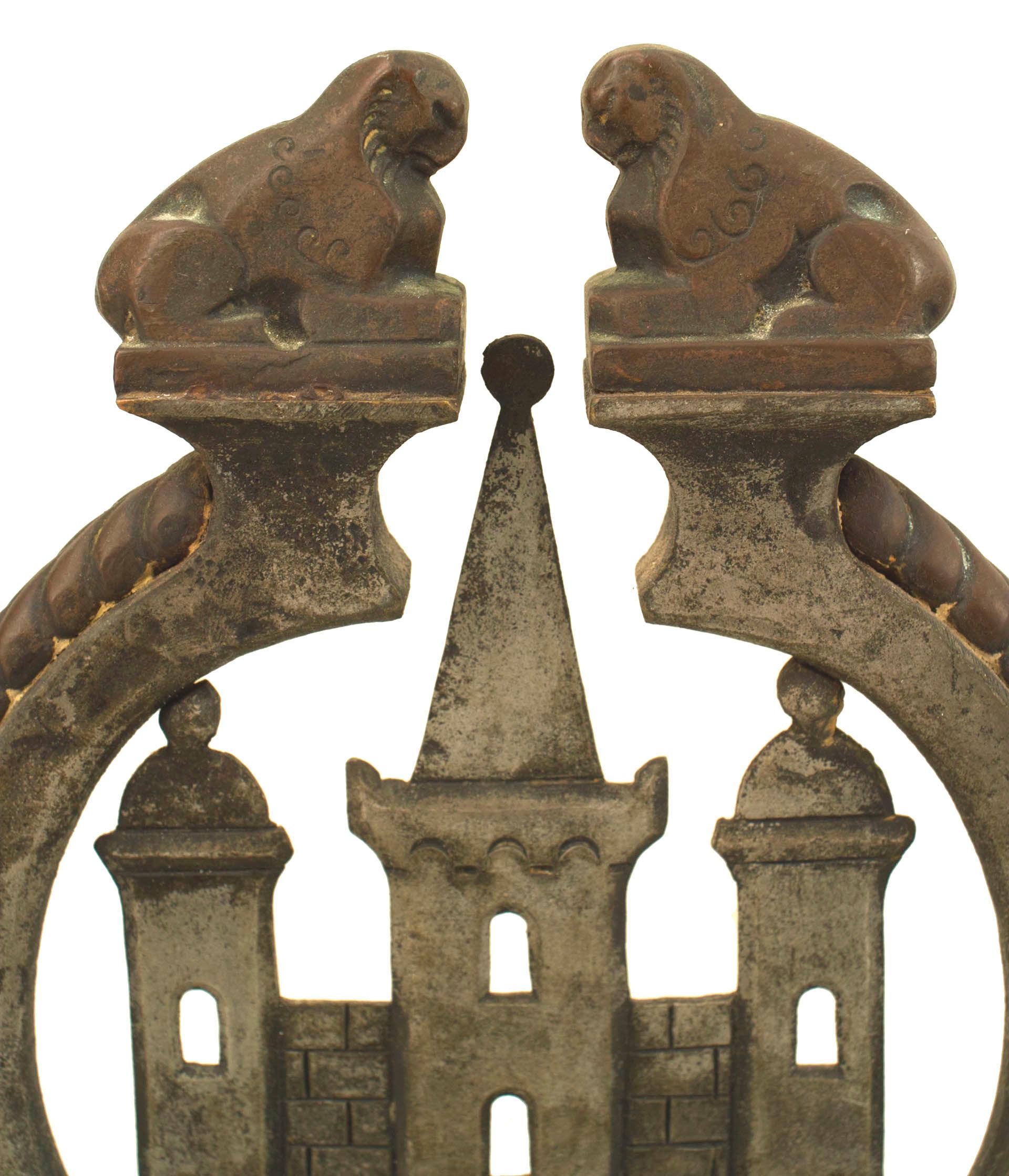 American Arts and Crafts Fireplace Andirons For Sale 6