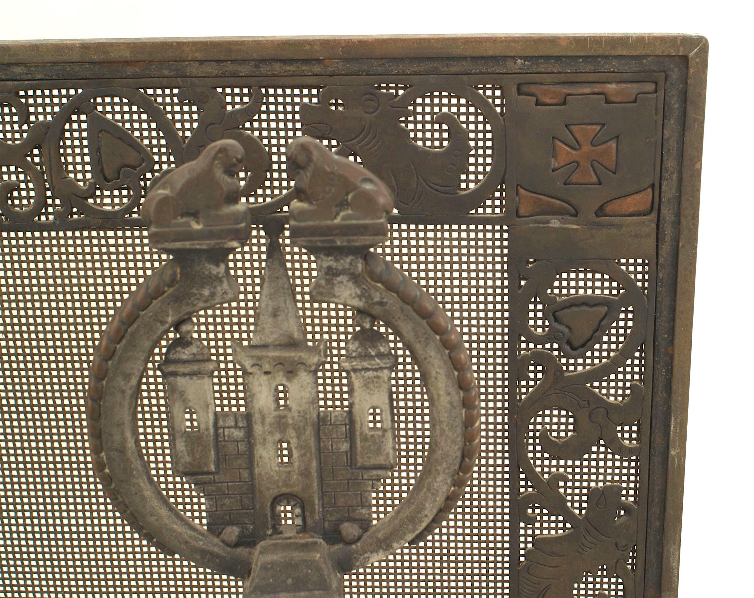 American Arts and Crafts Fireplace Andirons In Good Condition For Sale In New York, NY