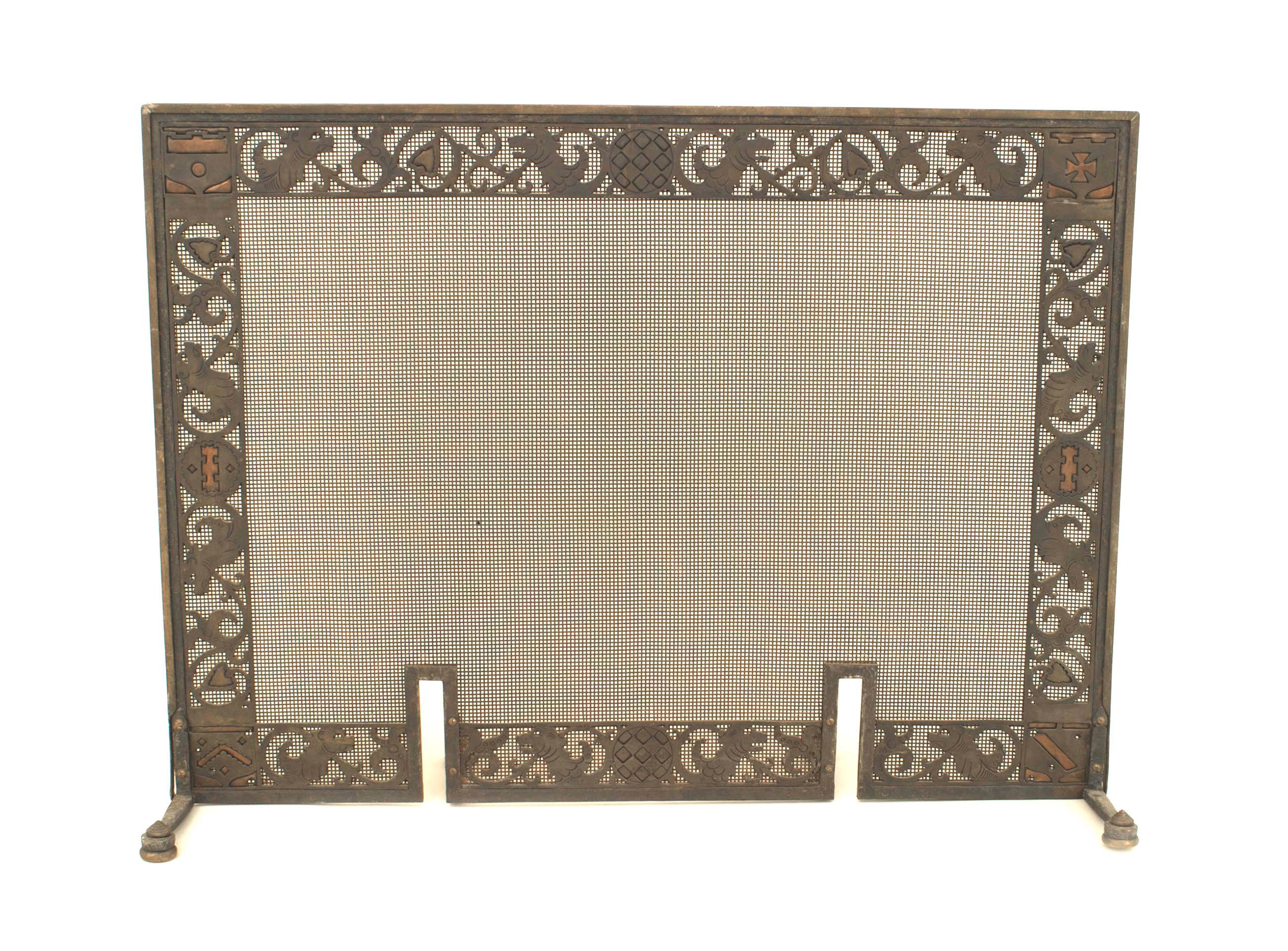 20th Century American Arts and Crafts Fireplace Andirons For Sale