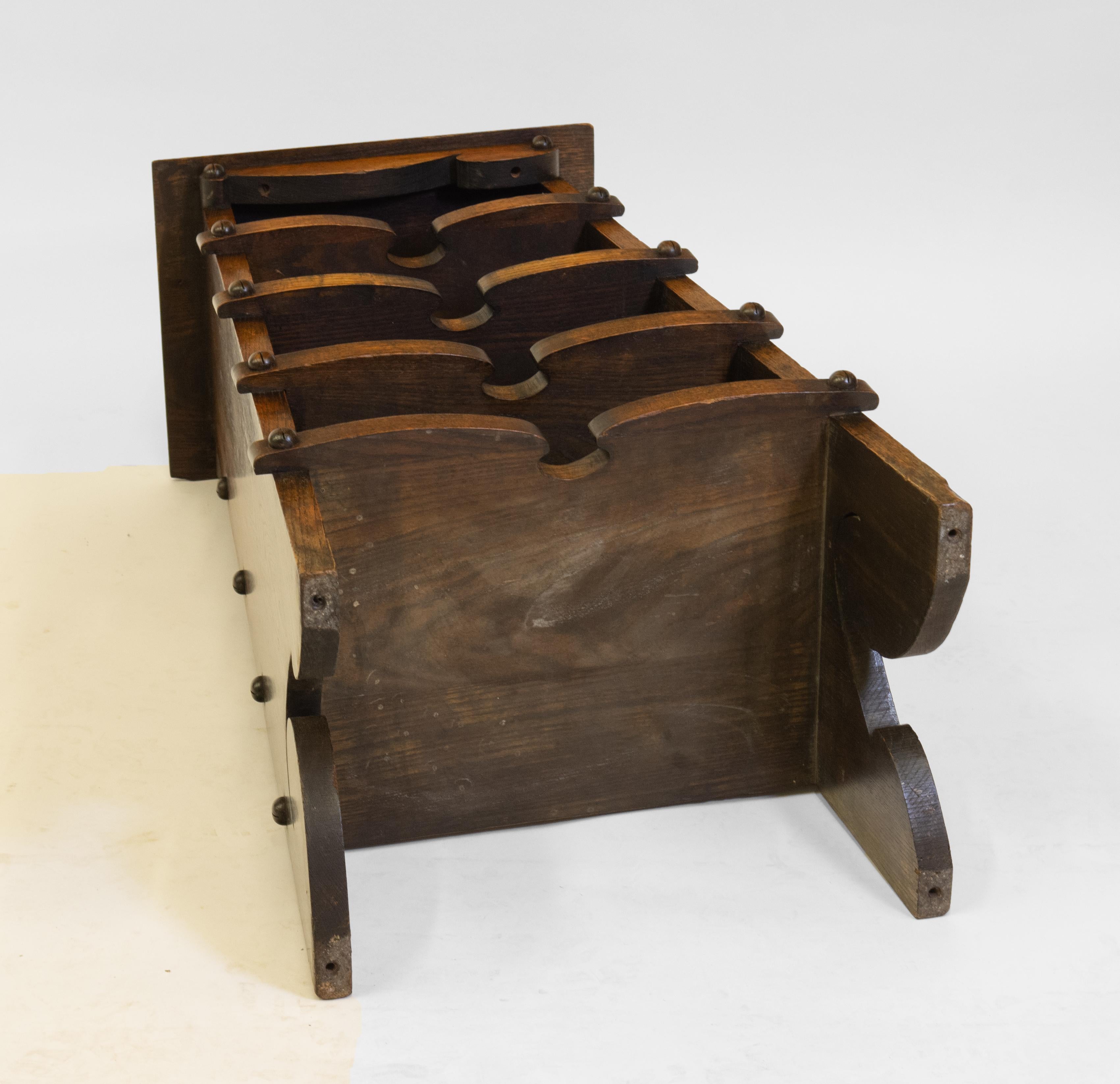 Scaffali portacarte in Oak di stile americano Arts & Crafts di Charles Rohlfs in vendita 5