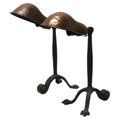 Antique American Arts & Crafts Pair of Patinated Bronze Table Lamps, circa 1910