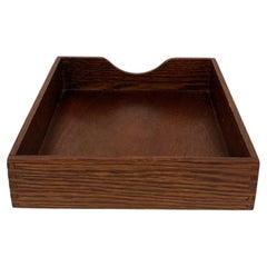 American Arts & Crafts Tiger Oak Letter Desk Tray