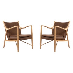 Vintage American Ash Wood Open Arm Chair