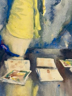 American Ashcan School Watercolor Painting, 1920s Louise Buckingham Mansfield.