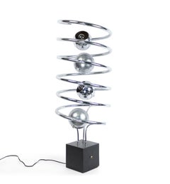 American Post War Chrome Abstract Lamp