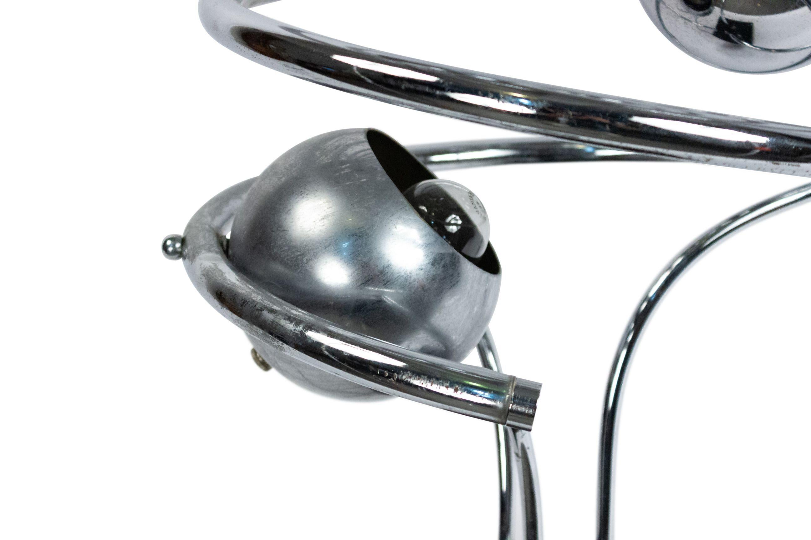 Mid-Century Modern American Post War Chrome Abstract Lamp For Sale