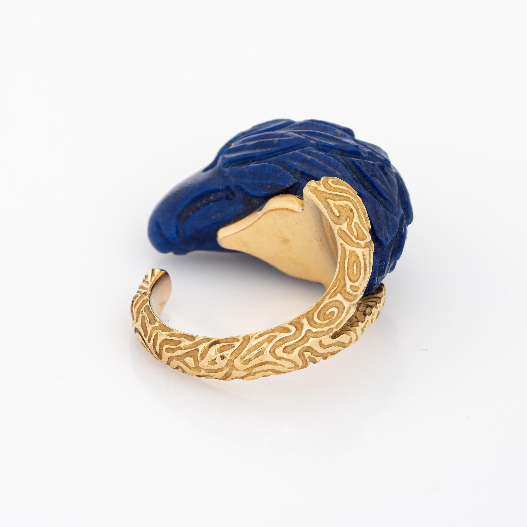 18k gold ring with eagle
