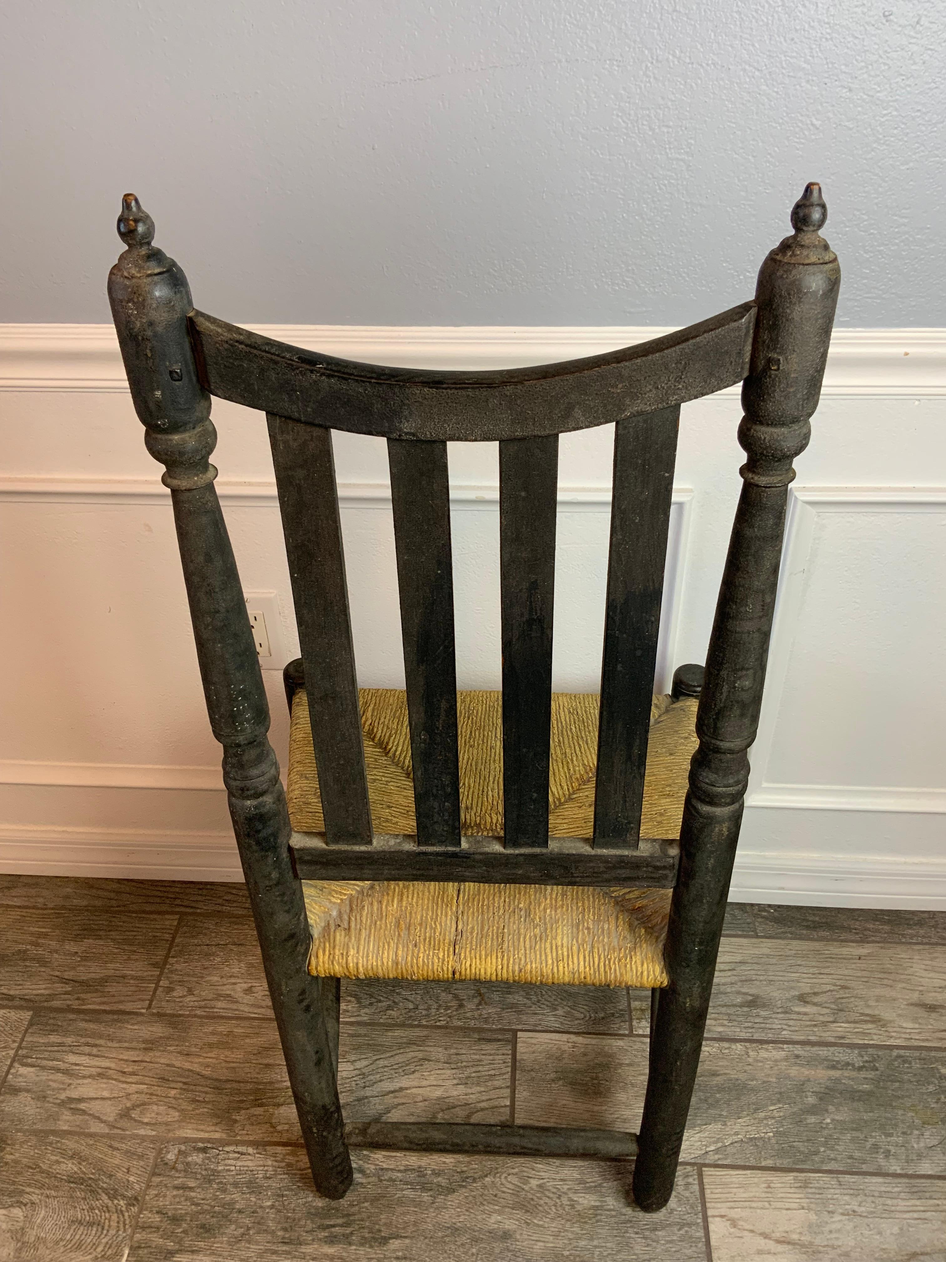 American Colonial American Banister Chair For Sale