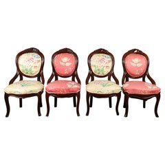 American Baroque Revival Carved Wood Chairs, 4