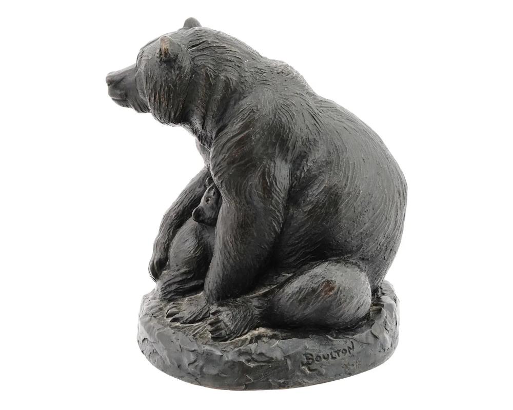 20th Century American Bears Bronze Sculpture by Joseph Boulton