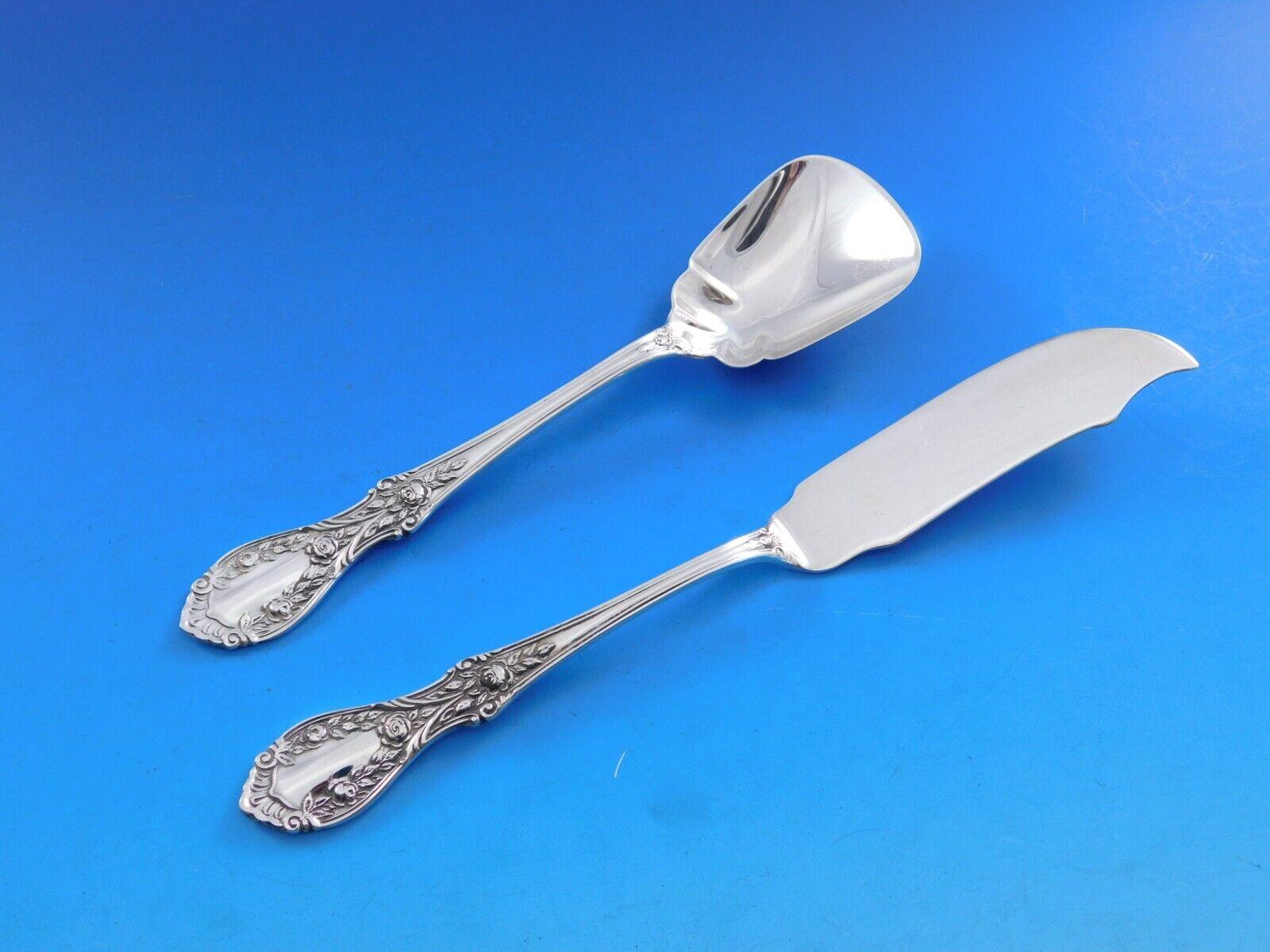 American Beauty by Manchester Sterling Silver Flatware Set 12 Service 74 pieces For Sale 3