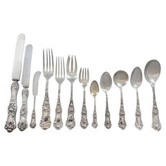 American Beauty by Shiebler Sterling Silver Flatware Set Service 144 Pcs G Mono