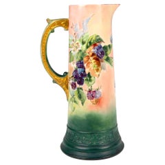 American Belleek Porcelain Tall Tankard, Blackberry