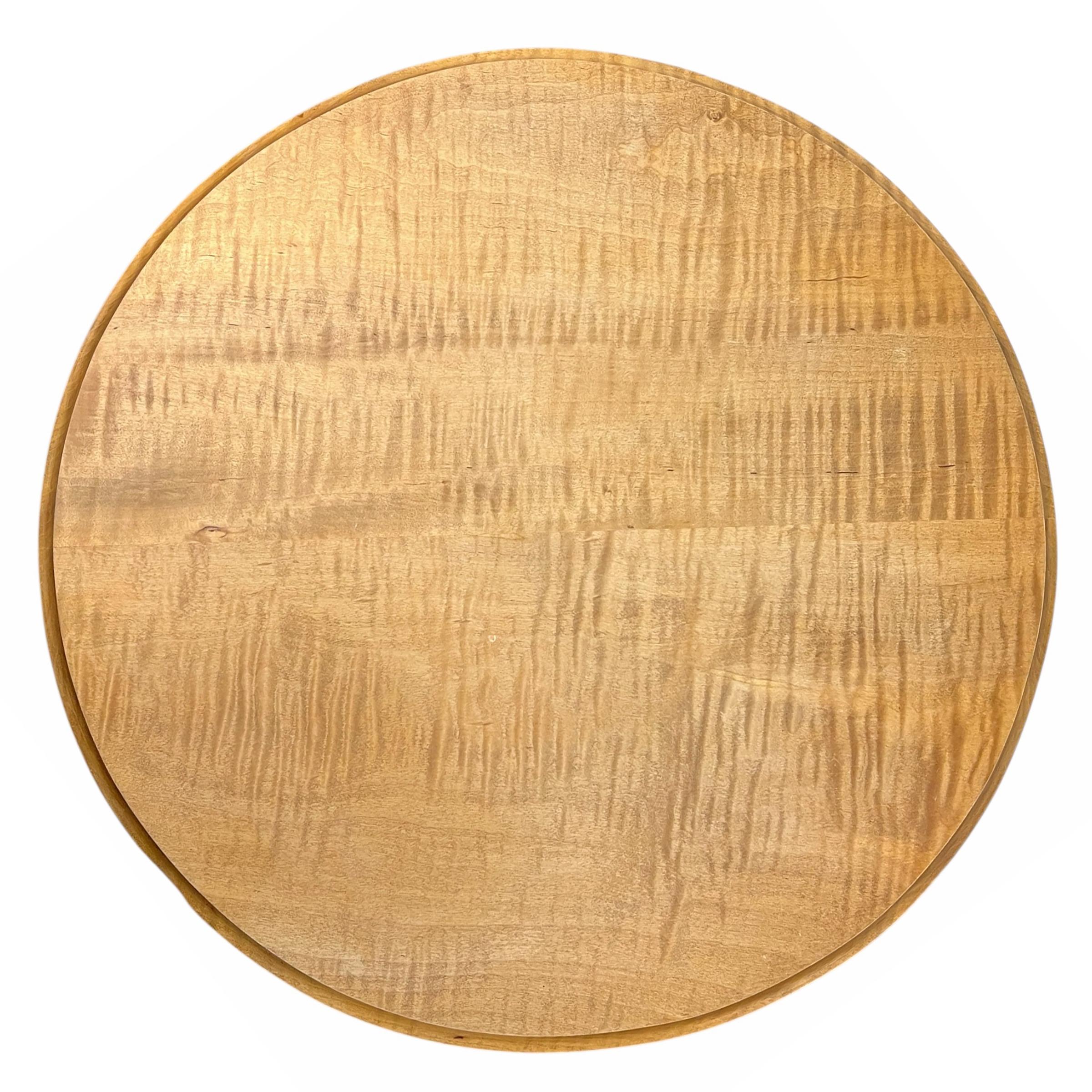 Contemporary American Bench-Made Tiger-Maple Side Table For Sale