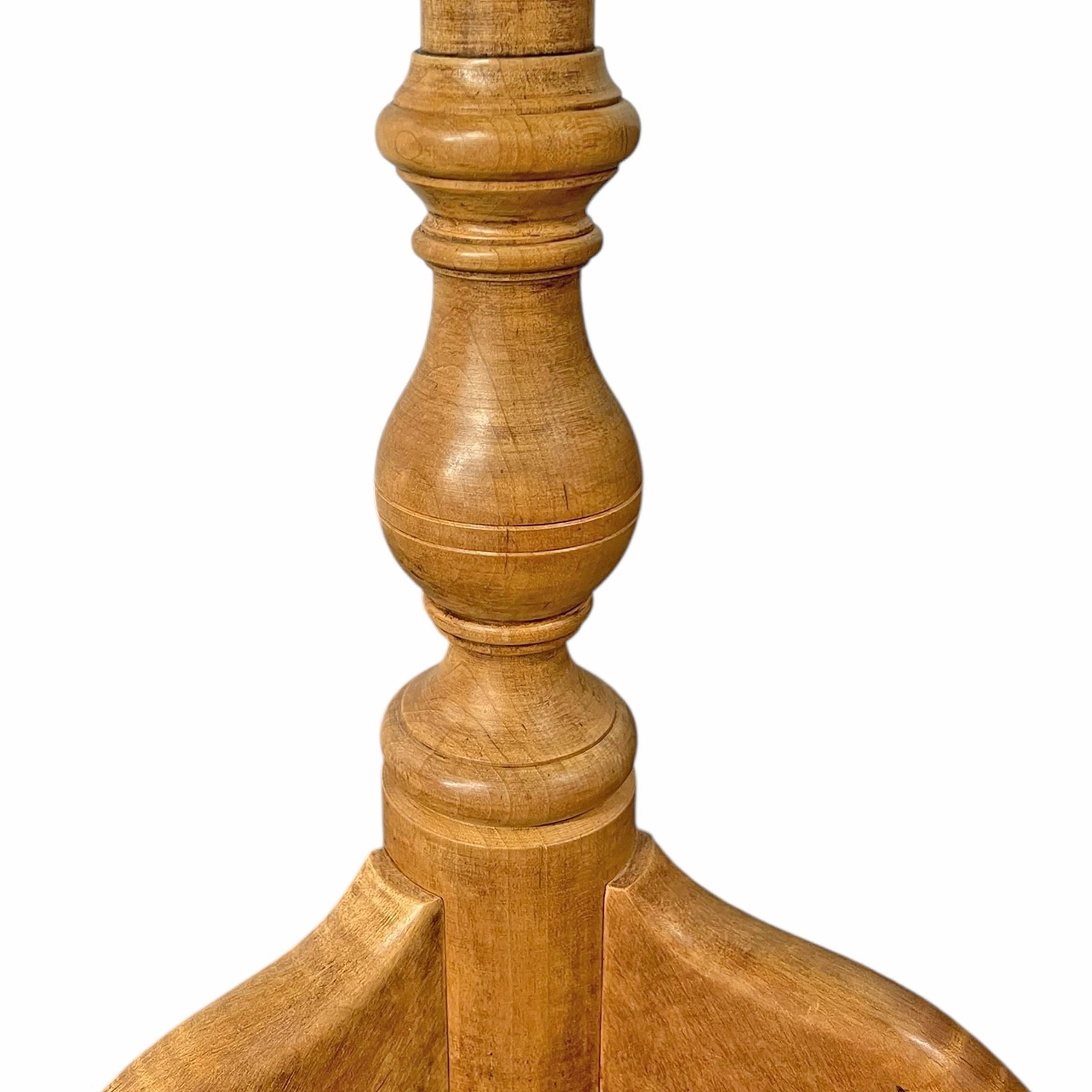American Bench-Made Tiger-Maple Side Table For Sale 2
