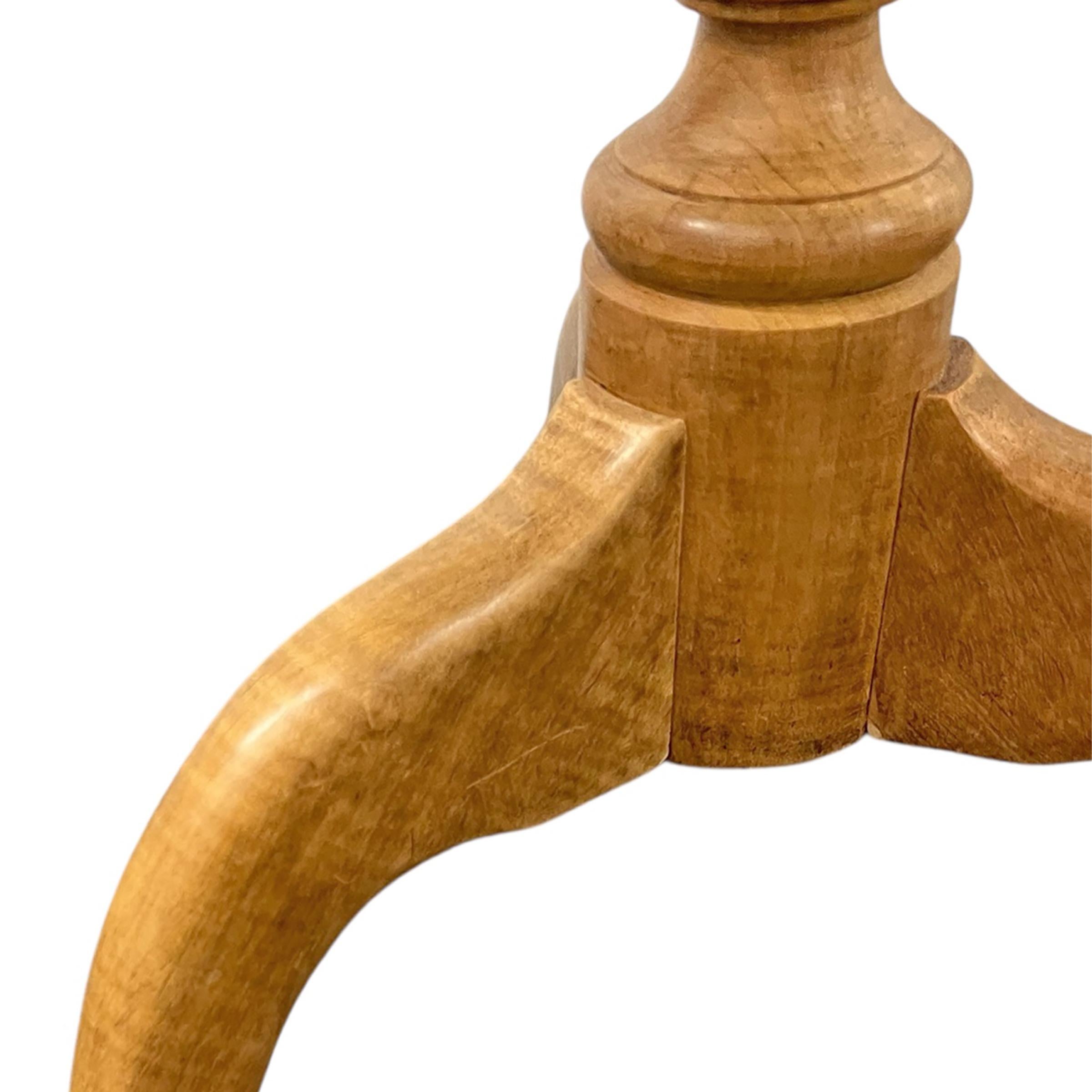 American Bench-Made Tiger-Maple Side Table For Sale 3