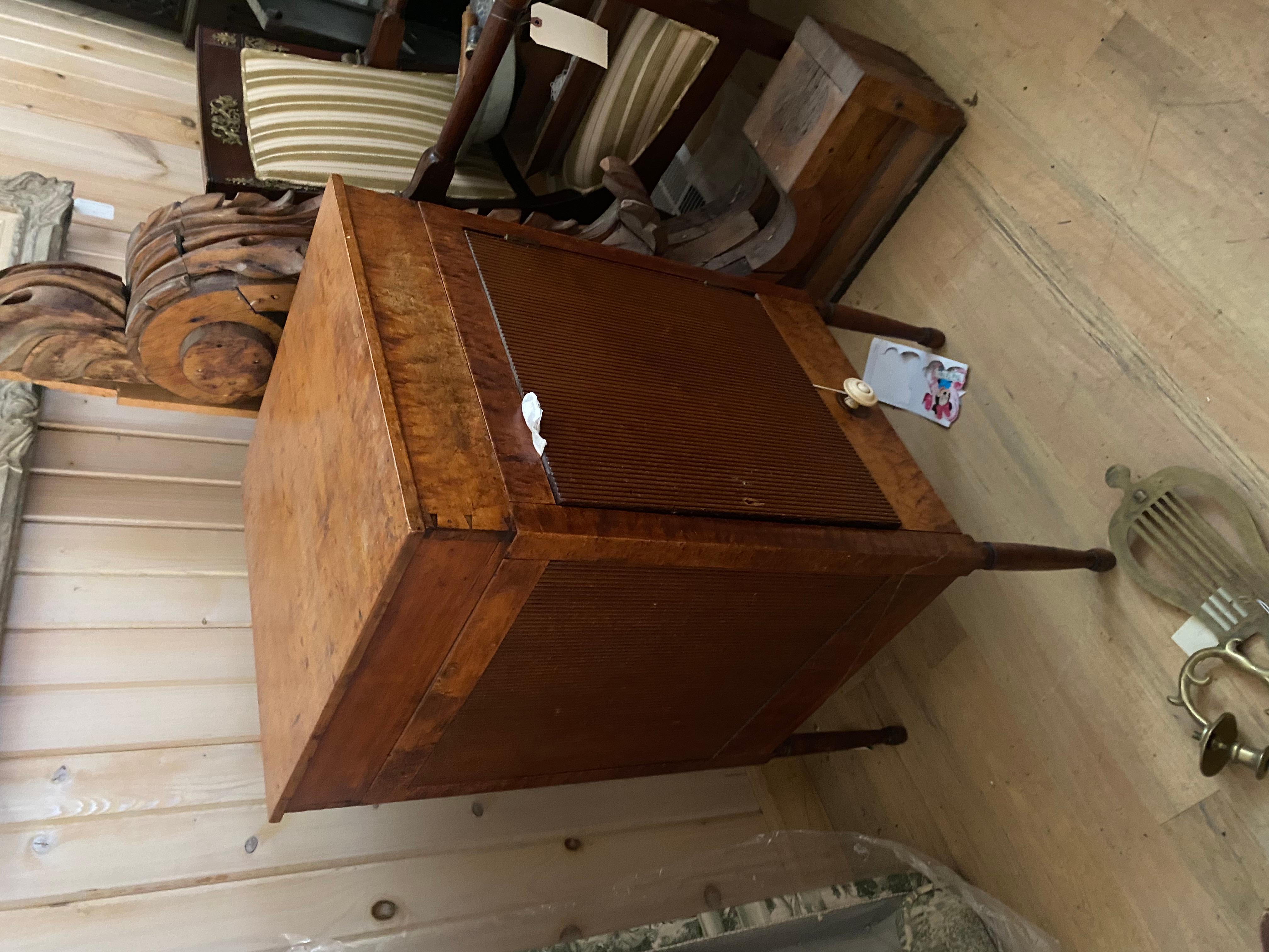American Bird's-Eye Maple Cabinet In Excellent Condition For Sale In Buchanan, MI