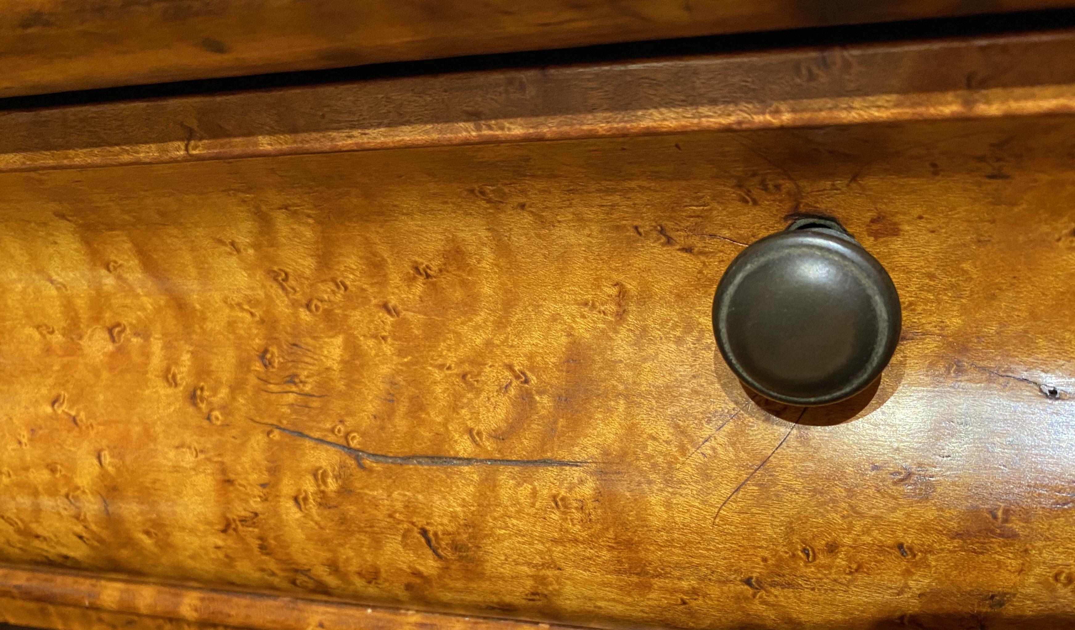 American Birds Eye Maple Empire Four Drawer Chest circa 1830’s 7