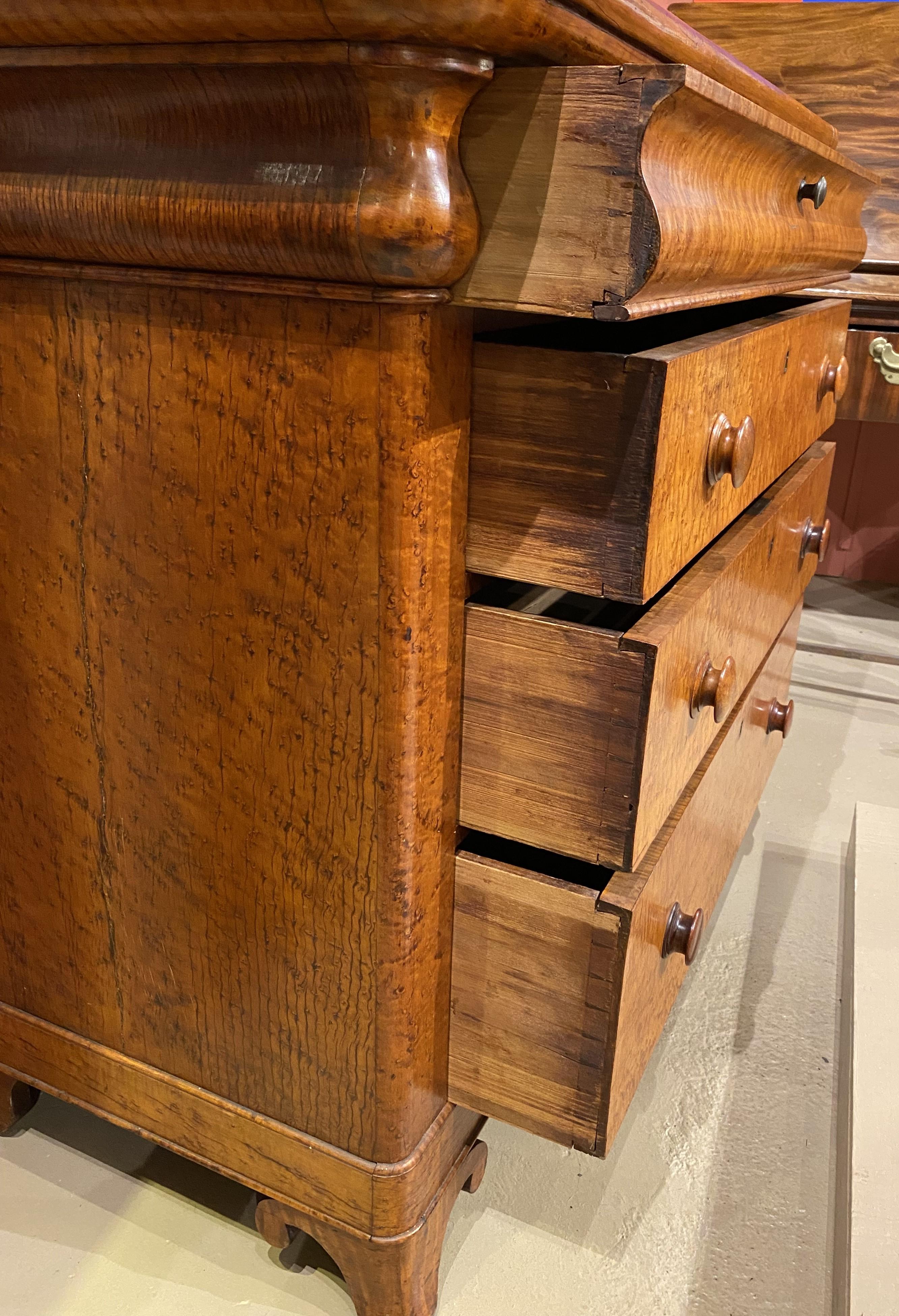 Mid-19th Century American Birds Eye Maple Empire Four Drawer Chest circa 1830’s