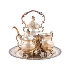 American Birmingham Silver Company Three-Piece Tea Set, circa 1960