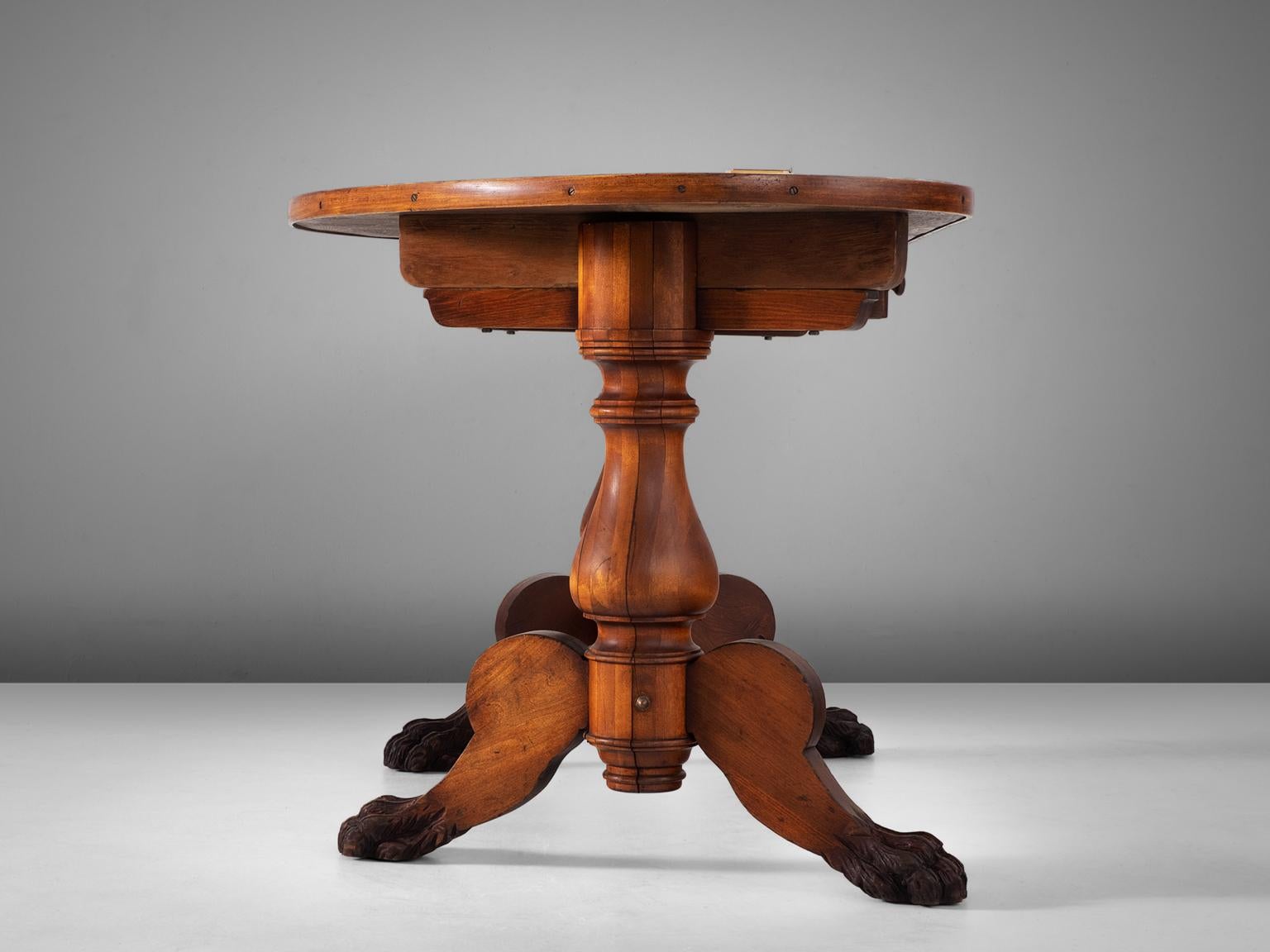 Amerikanischer schwarzer Jack-Spieltisch aus Mahagoni (Moderne der Mitte des Jahrhunderts)