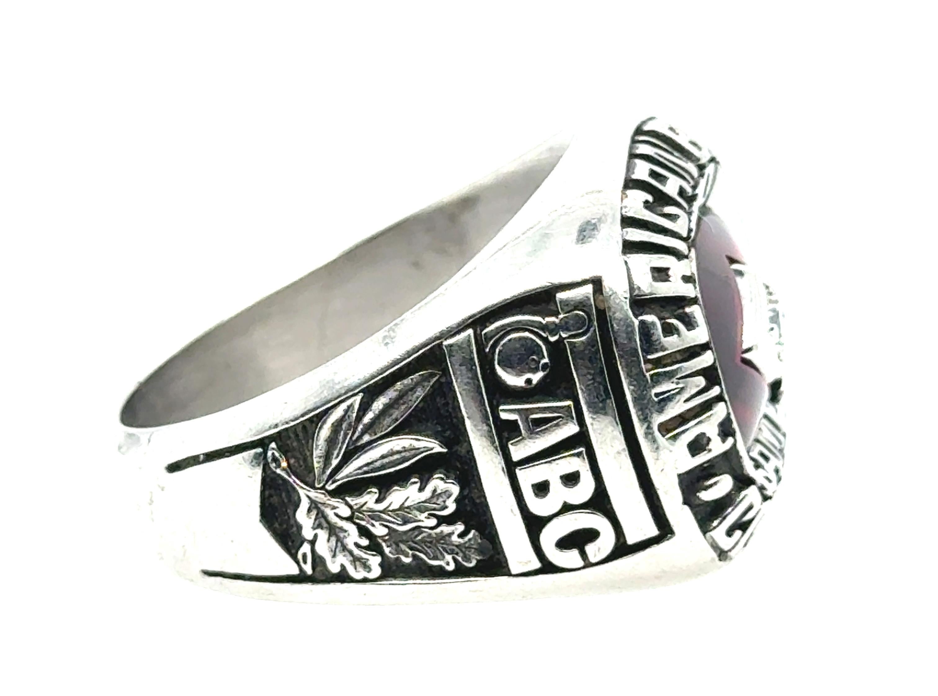 Congresso Americano di Bowling Perfect Game 300 Anello Diamante Rubino Uomo In condizioni ottime in vendita a Dearborn, MI