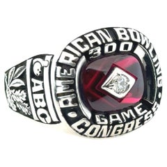 American Bowling Congress Perfect Game 300 Ring Diamant Rubin Herren