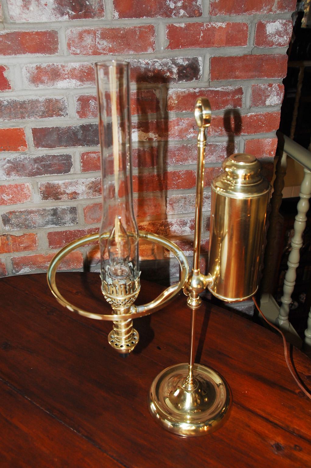 brass student lamp