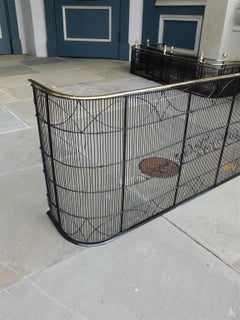 American Brass and Artistic Wire Work Fire Place Fender, New York, Circa 1810