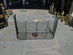American Brass & Artistic Wire Work Fire Place Screen with Eyelet Holes, C 1800