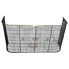 American Brass & Artistic Wire Work Fire Place Screen with Eyelet Holes, C 1800