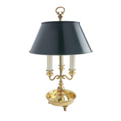 American brass Bouillotte three arm lamp, 1930
