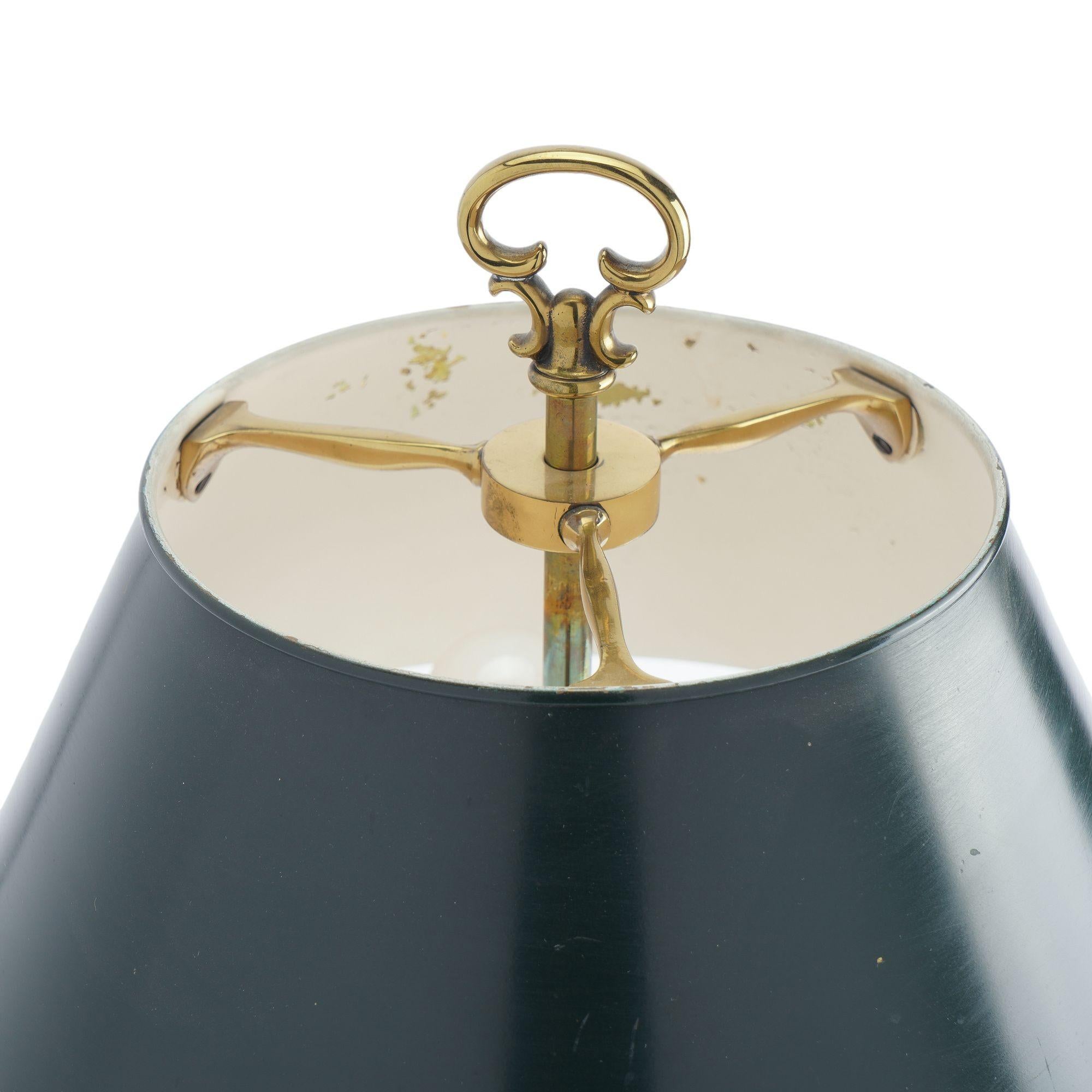 Laiton Lampe bouillotte américaine à trois bras en laiton, 1930 en vente