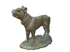 American Brass Bull Dog Doorstop