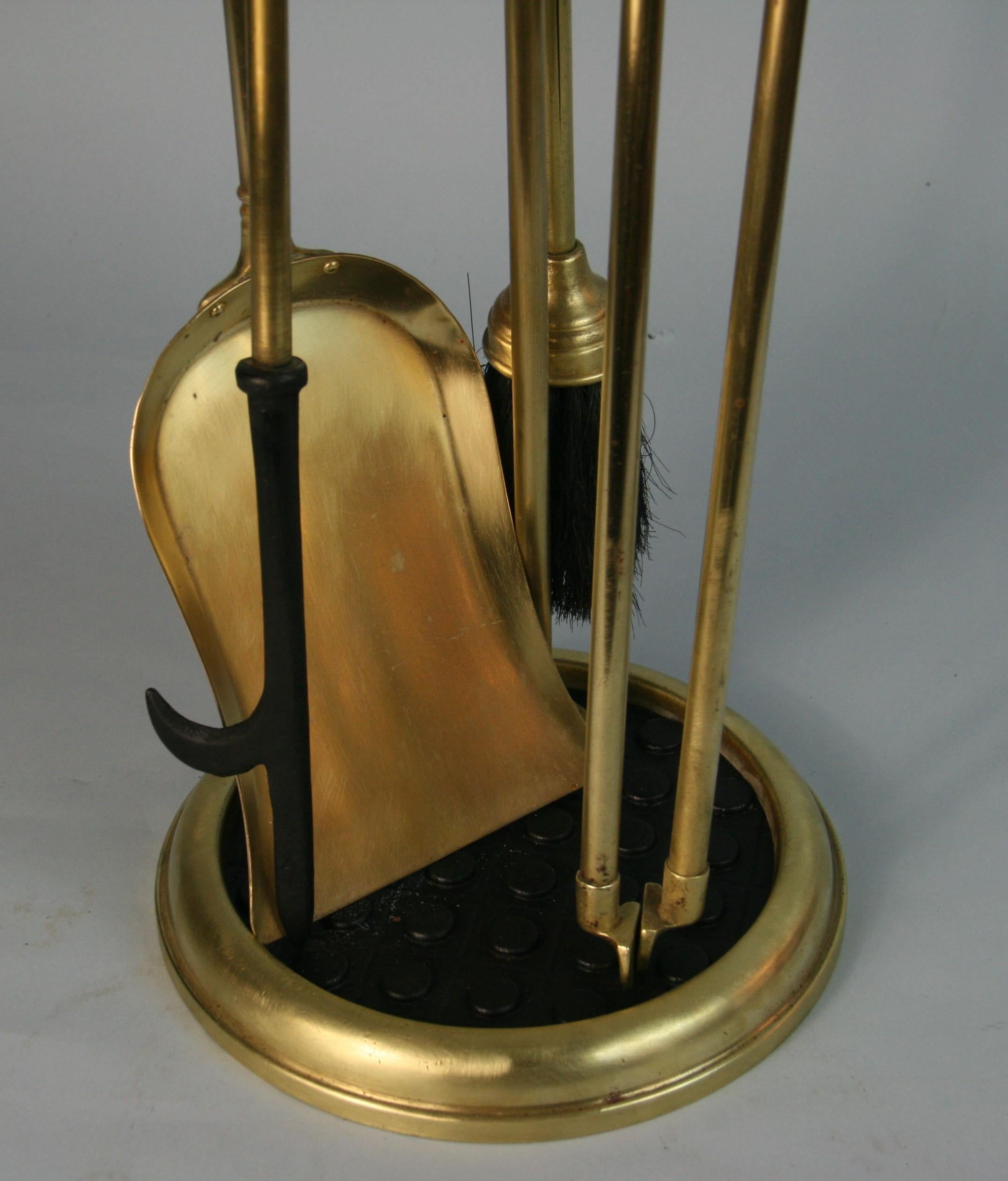 American Brass Fireplace Tools, 1940's 1